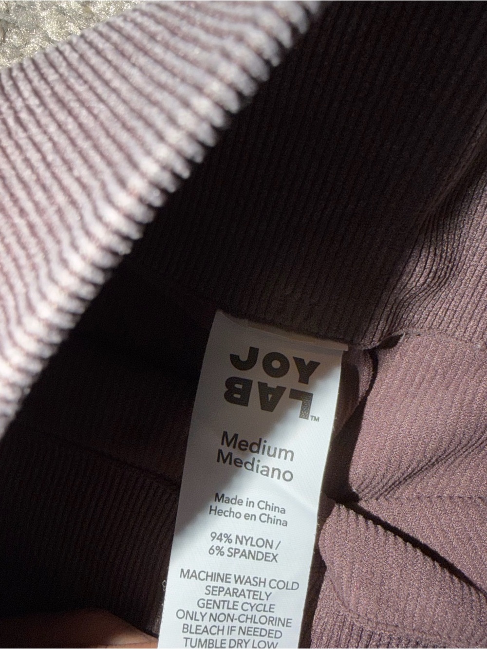 JoyLab Ribbed Lounge Set in purple/brown - Picture 5 of 5